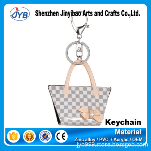 fashion design girls bag ornaments pu leather mini hangbag shape keychain
